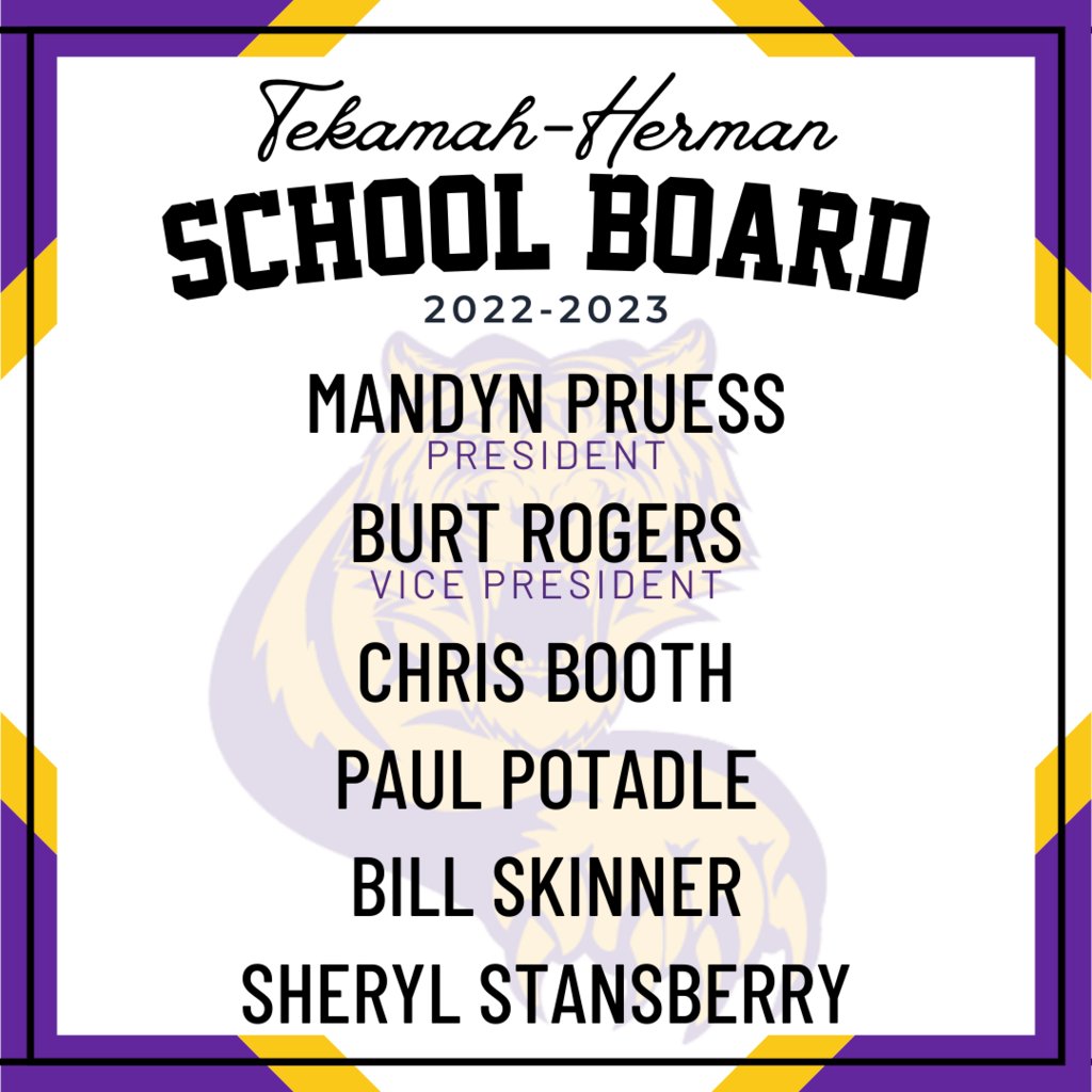 This week is School Board Recognition Week in Nebraska. A big thank you to all of our current and past board members for their dedication to the staff, students, and families of Tekamah-Herman Schools!