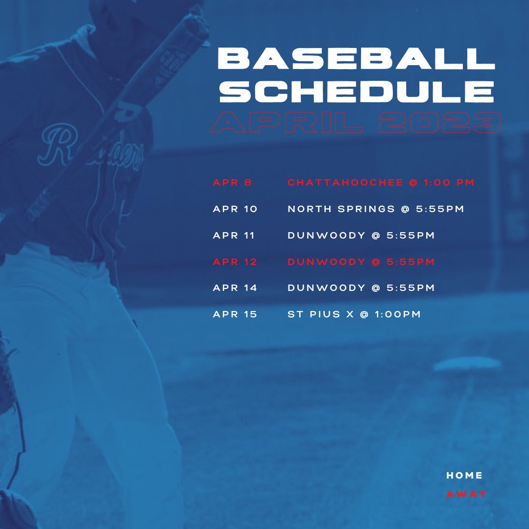 RICSbaseball's tweet photo. Checkout the 2023 roster for @riverwood_baseball Varsity and JV teams!

Season schedules attached.

Let’s go Raiders!

#baseball #highschoolbaseball https://t.co/VE1yXsAOdd
