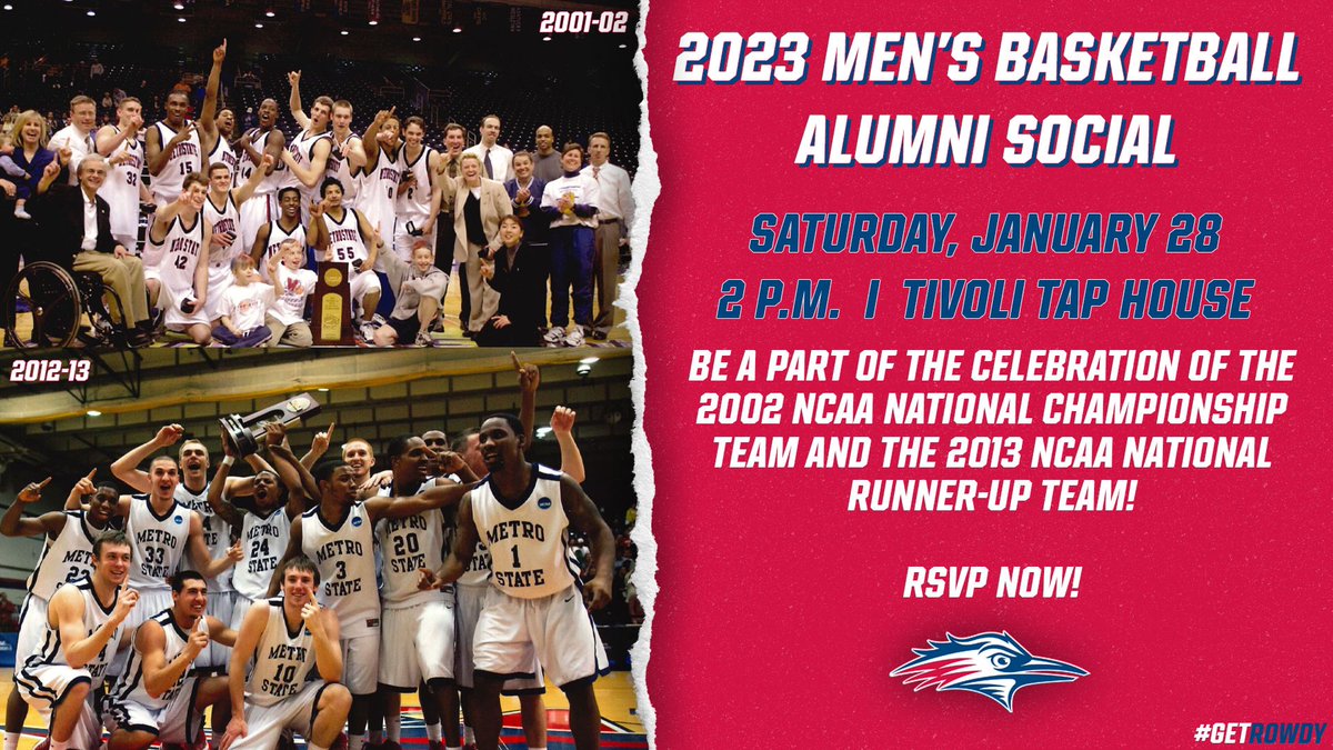 Very excited welcome back our alumni this weekend and honor 2 incredible teams! Calling all alumni to join us for a social on Saturday at 2pm at the the tivoli tap house!! #GetRowdy🔴🔵 #ComeRunWithUs