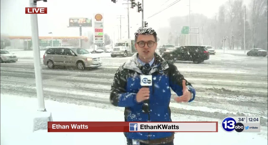 EthanKWatts's tweet photo. ITS SNOWING!!!!!!! Be sure to drive safe if you’re out and about today! And always check @13abc for weather and road updates https://t.co/7ZWQEOskVJ