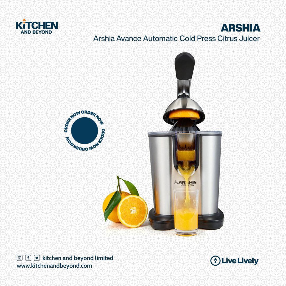 kabltd's tweet photo. Arshia cold press citrus juicer, Crafted with a high-quality stainless steel and cast iron, Arshia Citrus Juicer is a durable and reliable tool that lets you do all the DIY healthy fruit juice at home

#citrusjuicer #juicer #kitchenandbeyond #kitchenandbeyondlimited https://t.co/lrTK26wRqZ