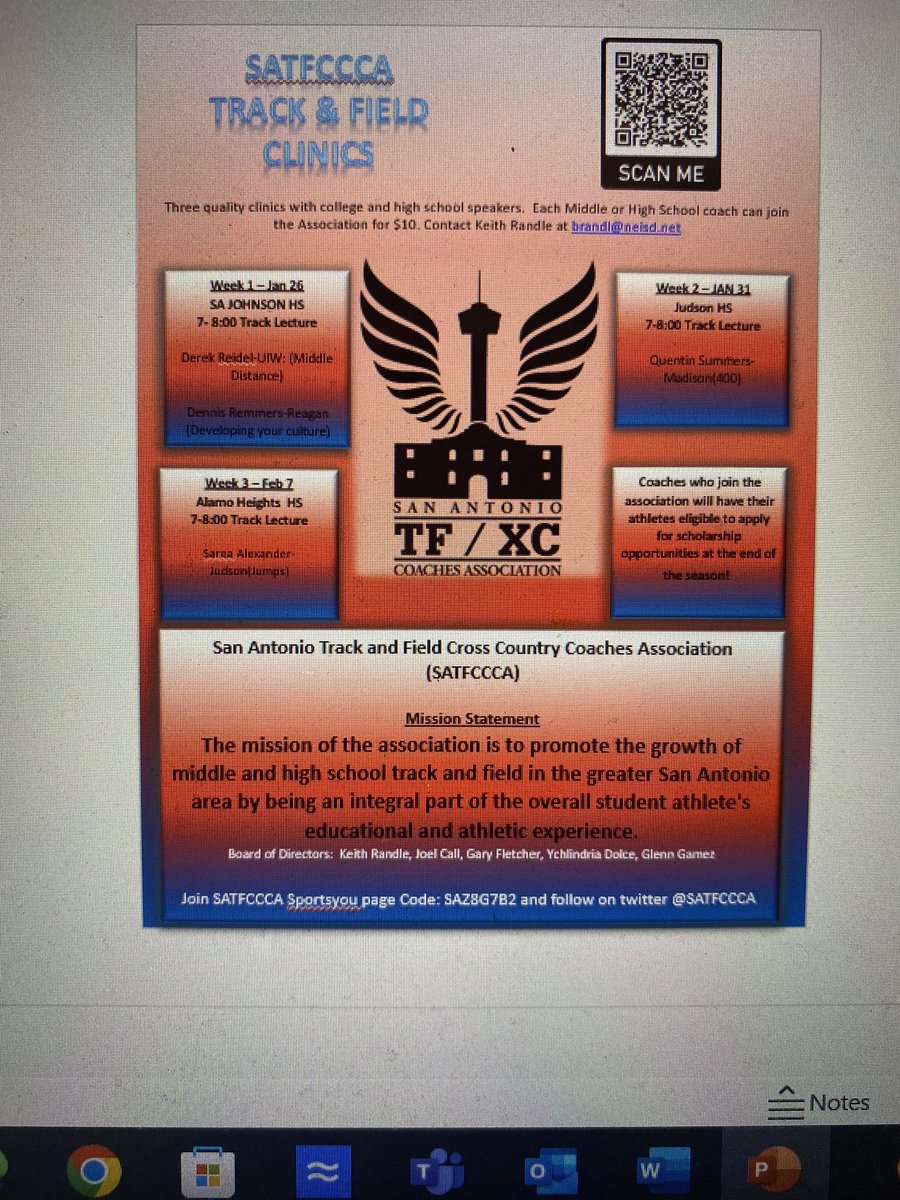 Come join us tomorrow for our first track clinic of the year!