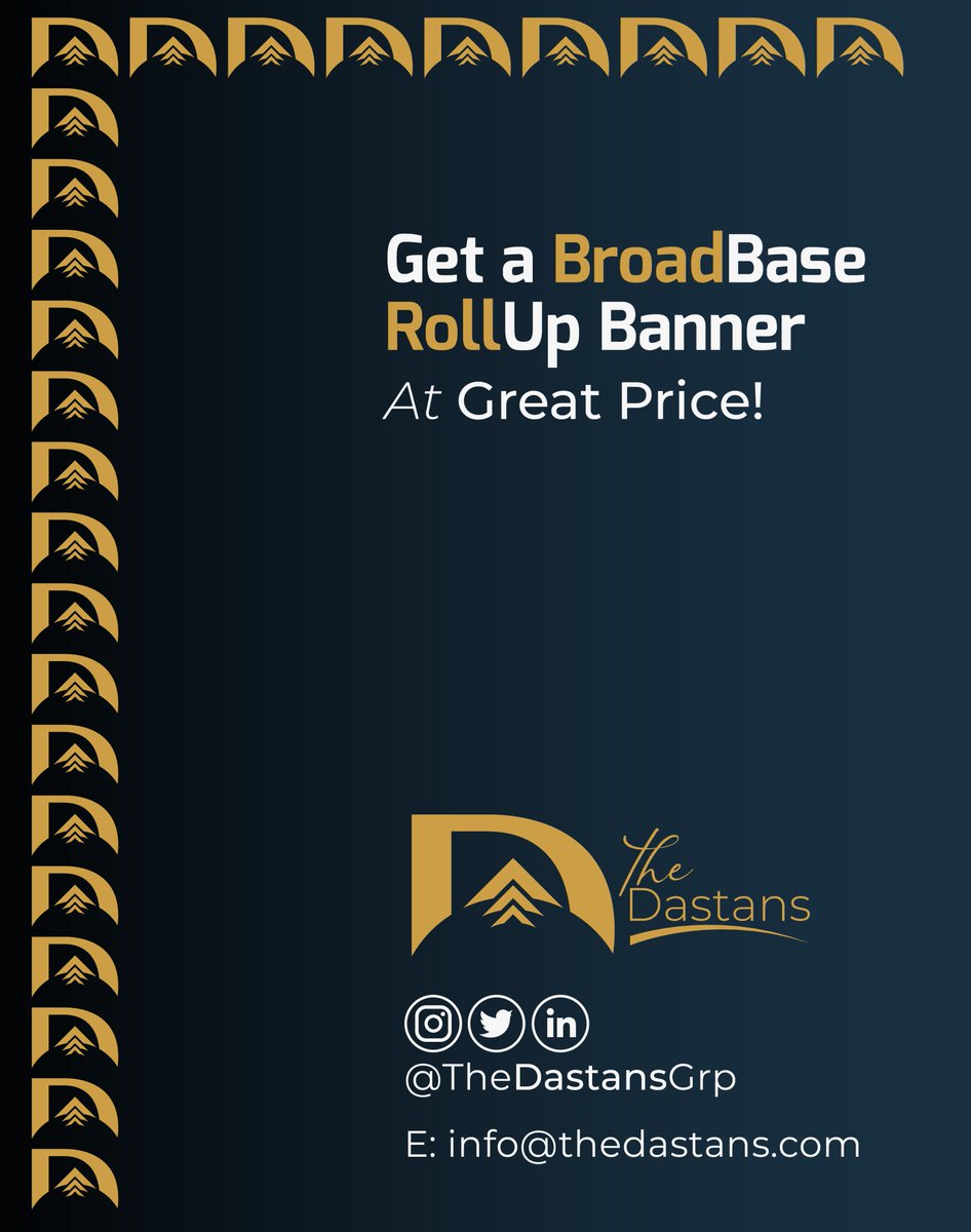 Get a roll up banner and let people see what you do!

Get yours just for 195,000 TZS which includes design and printing!

#RollUpBanner #ShowcaseYourBusiness #TheDastans #WeDoItTogether