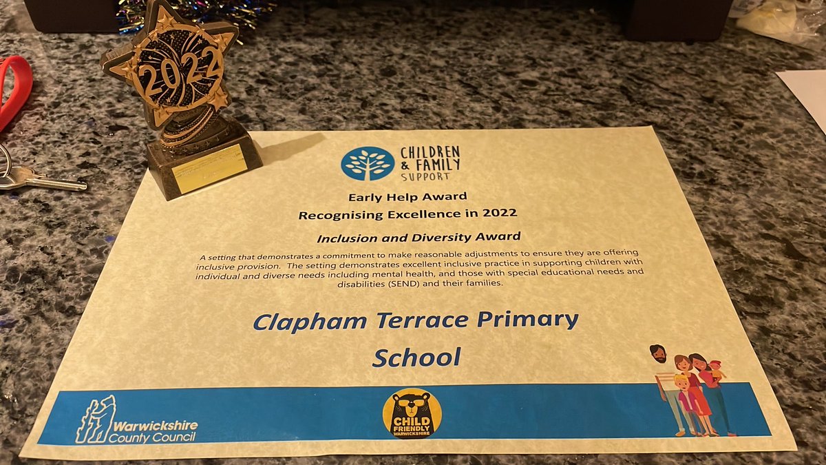 Proud our school has been recognised for the fantastic work that goes on to support all our children and families #inclusion#earlyhelp