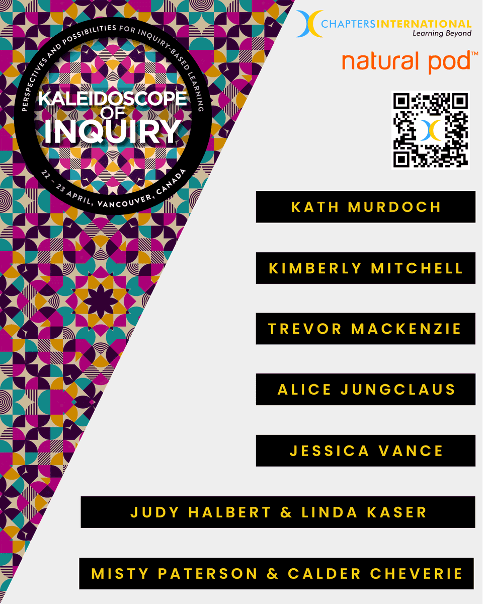 naturalpod's tweet image. Join globally renowned educators over a day and a half as they invite participants to take a deep dive into the transformative potential of inquiry-based practices in classrooms, staff rooms and communities at large.
Network, collaborate and share new concepts.
#learningspaces