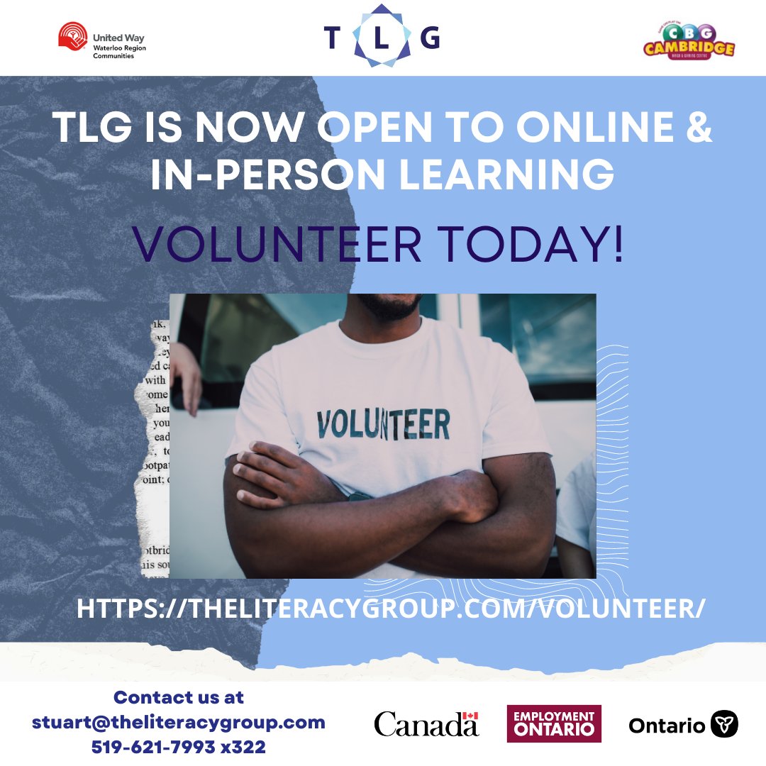 Volunteers needed! If you enjoy working in a classroom environment and want to share your skills and experience with other adults, come and join us!
See the link below for more information
theliteracygroup.com/wp-content/upl…
#volunteering #supportcommunity #classroomassistant #adultlearning