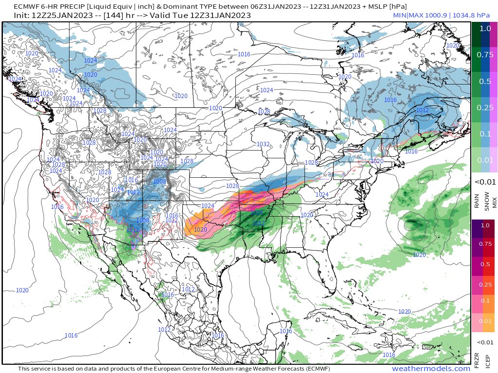 Chase Benton on Twitter "Gets interesting early next week. 12z ECMWF