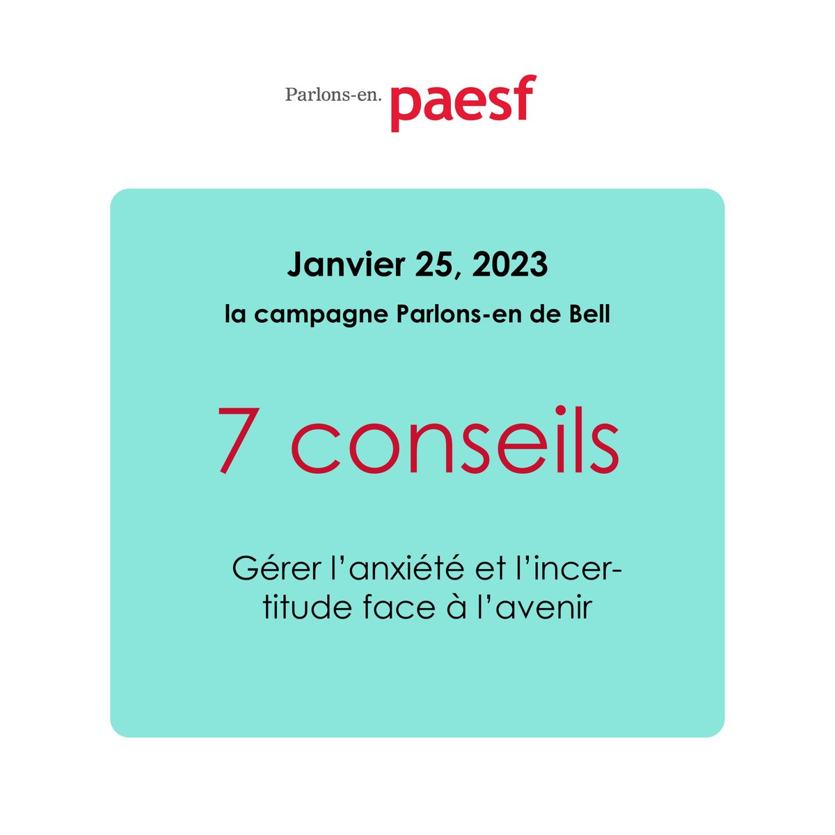 Si vous vous sentez épuisé et engourdi ces jours-ci, vous n'êtes pas seul.

Voici 7 conseils pour faire face à l'anxiété et à l'incertitude face à l'avenir.

fseap.ca/fr/post/gérer-…
