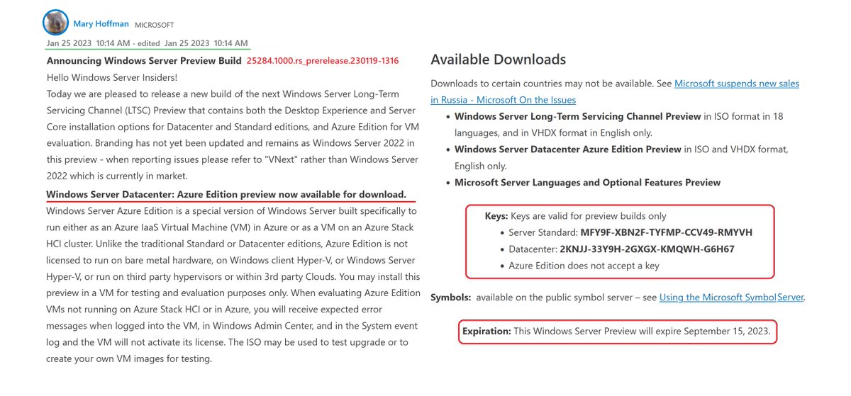WZorNET's tweet image. 😻🎉January 25, 2023 Announcing NEW build of the Windows Server vNext #LTSC/Windows Server Datacenter Azure Edition🏗️#InsiderPreviewBuild /25284.1000.rs_prerelease.230119-1316/ that contains both the #DesktopExperience + #ServerCore installation options👩‍💻👉techcommunity.microsoft.com/t5/windows-ser…