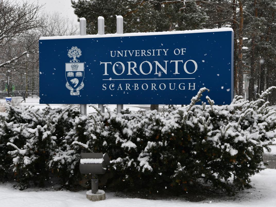 UTSC's tweet photo. All classes and tutorials beginning at or after 4 p.m. are cancelled due to weather conditions. The campus remains open; however campus services will be reduced. Further updates will be provided by 6 a.m. tomorrow morning, January 26. #UTSC #UofT https://t.co/UwBkwJ70gK