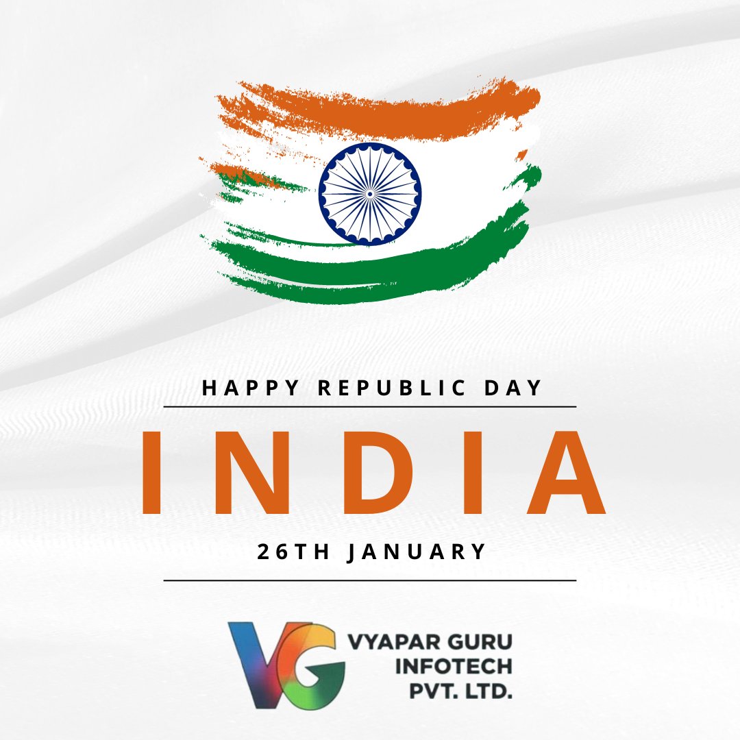 vyaparguruinfo's tweet photo. 👉 Wish you all a Happy Republic Day! Be proud that you live in a country that has such a rich history and heritage.

‍💫 Freedom in the mind, Strength in the words, Pureness in our blood, Pride in our souls, Zeal in our hearts, Let's salute our India on Republic Day. https://t.co/7i17Ucs6Mm