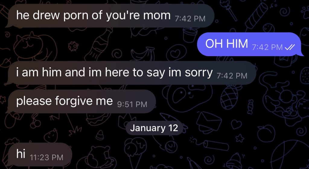 bluefolf's tweet photo. Someone admitted to drawing furry porn of MY MOM in pms and tried to apologize 💀 https://t.co/HSAmNpAYwu