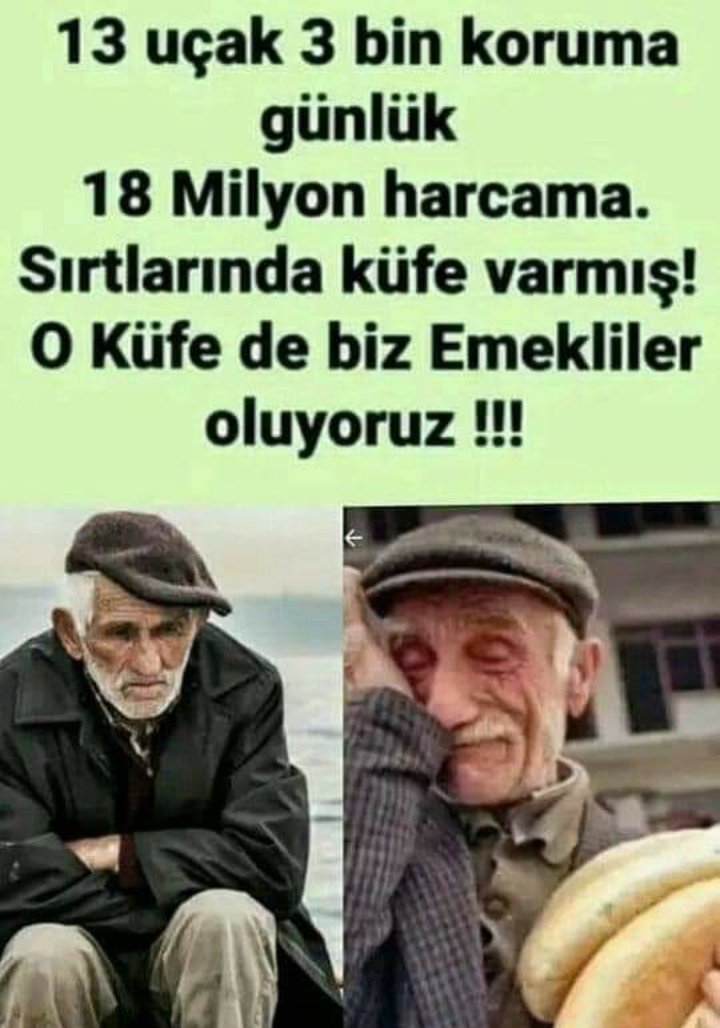 #Emekli lerimiz bunu hak etmiyor
@alibabacan @TahraliAhmet @ali_dundar42 @hasan_bestil @cctezcan #deprem #DEPREMOLDU #SONDAKİKA #EytSuereciniHızlandırın #EytKomisyona #EYTneyiBekliyor #KademeYoksaOyYok #motorin #yargı #zam2023 #haber @DevaGonulluler @DevaHaberlerr @KonyadaDEVA