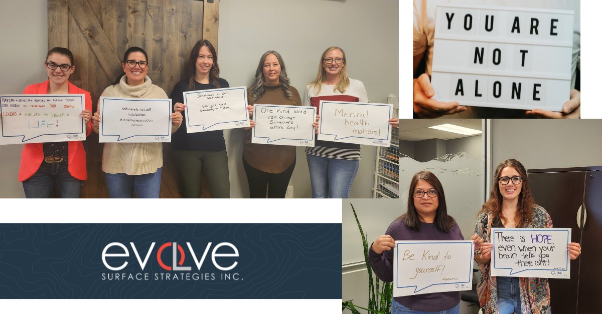 Evolve_Surface's tweet photo. On January 25 and every day throughout the year, we can all take meaningful action to create positive change. Today is #BellLetsTalk Day, and even though this is a Canadian initiative, mental health can affects us all.
Together, let's make a change! https://t.co/wXa8WpOjU4