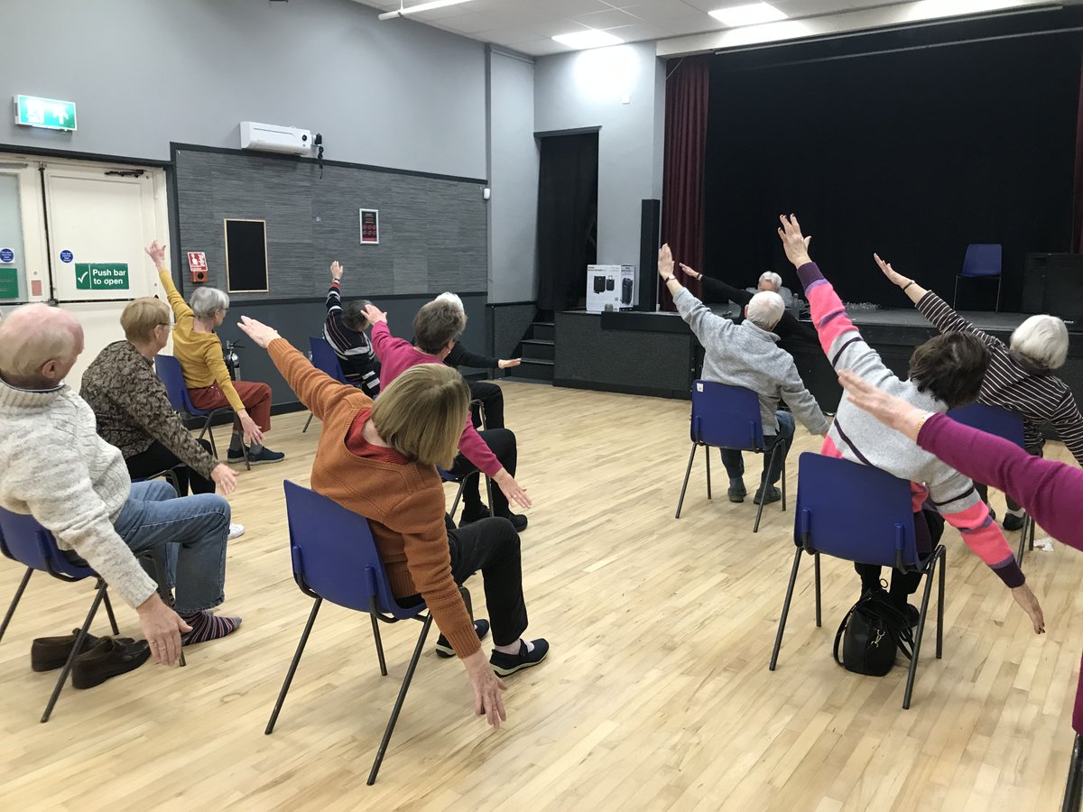 SheffordTC's tweet photo. Thank you to everyone who joined Rick + Francesca during the exercise classes at the STMA Warm Space today.

The gentle exercise sessions are held every Wednesday at the STMA: a "Movement to Music" class from 11:30am to 12pm + a "Stretching" class from 12:30pm to 1pm. https://t.co/86NE1aiSml