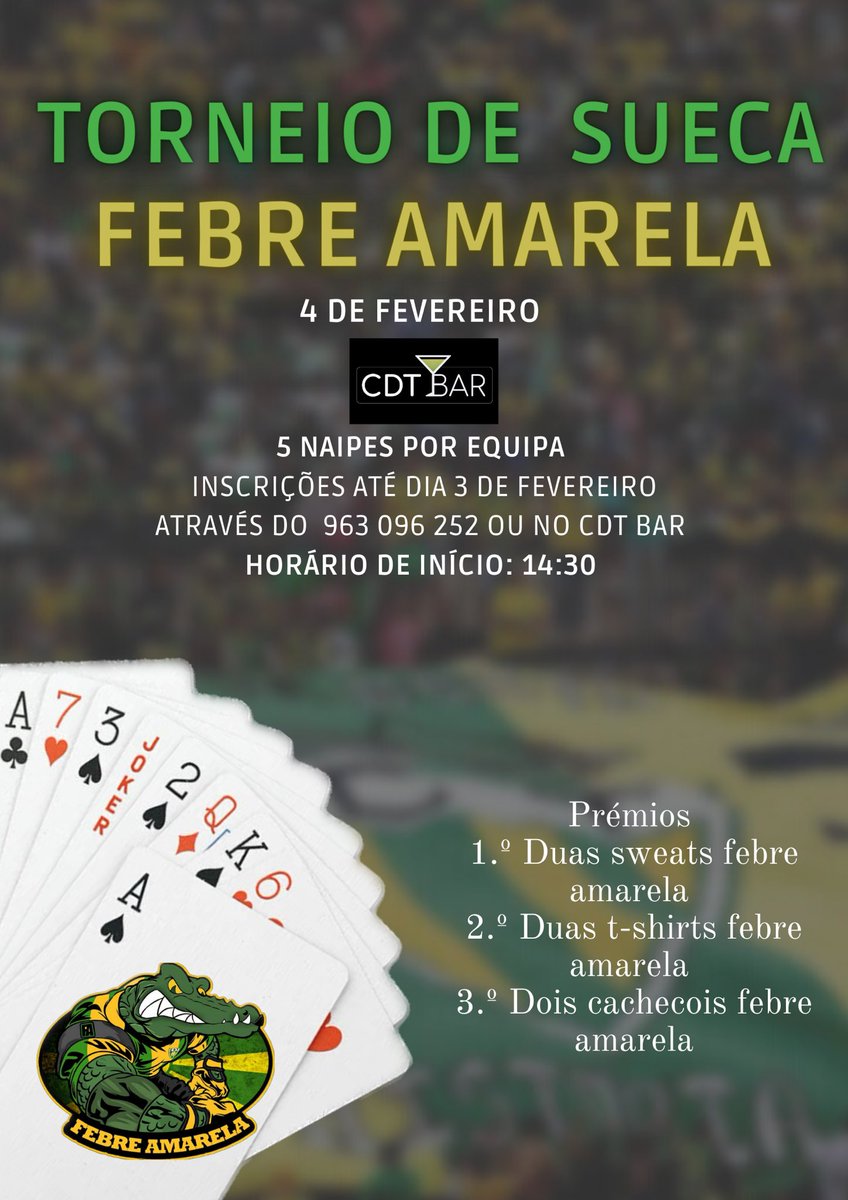 No próximo dia 4 de fevereiro e em véspera de mais uma deslocação temos o plano para a tua tarde!

Inscreve-te!