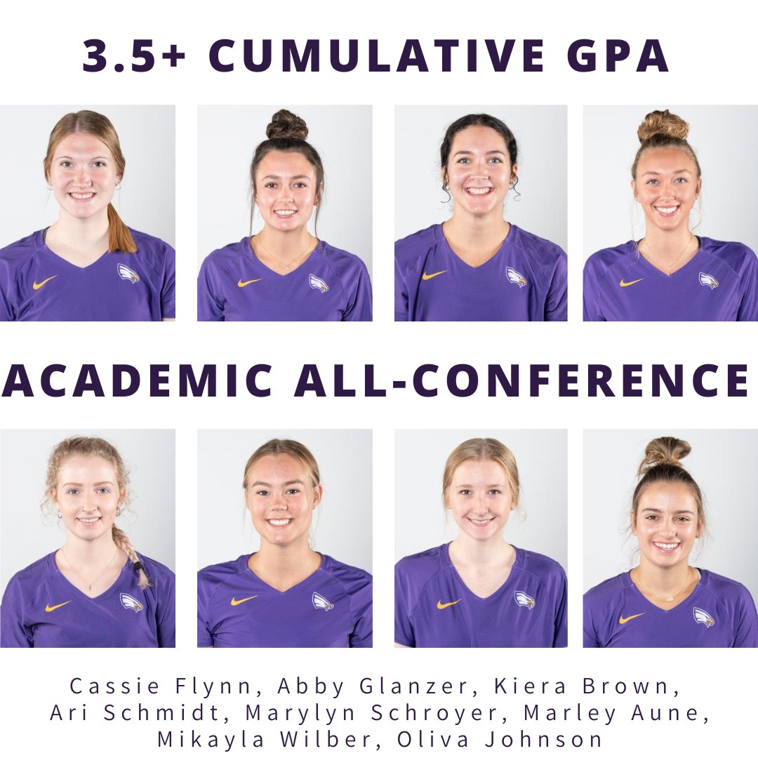 unwvb's tweet photo. Congratulations to our 1️⃣4️⃣ players who earned Academic All-Conference accolades by posting a 3.5+ GPA during the busy season and fall semester 🤯 We’re proud to see our team TRAILing in the classroom with a 3.59 semester GPA. Way to go Eagles! https://t.co/hdrXojMsep