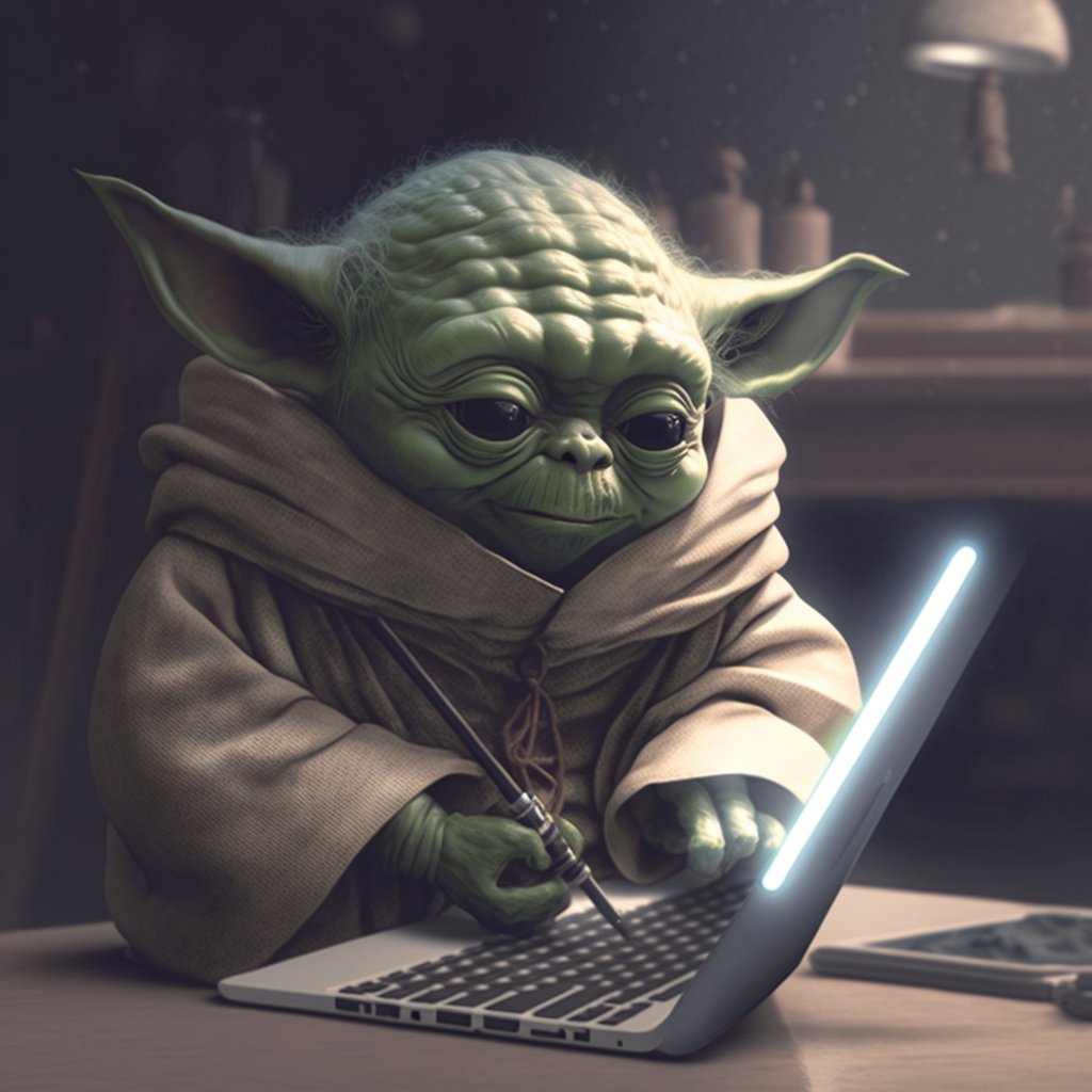 QwasarSV's tweet photo. Learn to code, you must. Powerful tool, coding is.
#Yoda heard that Gandalf was learning to code last week, so he decided to learn as well.
#midjourneyart https://t.co/ZXG45169YR