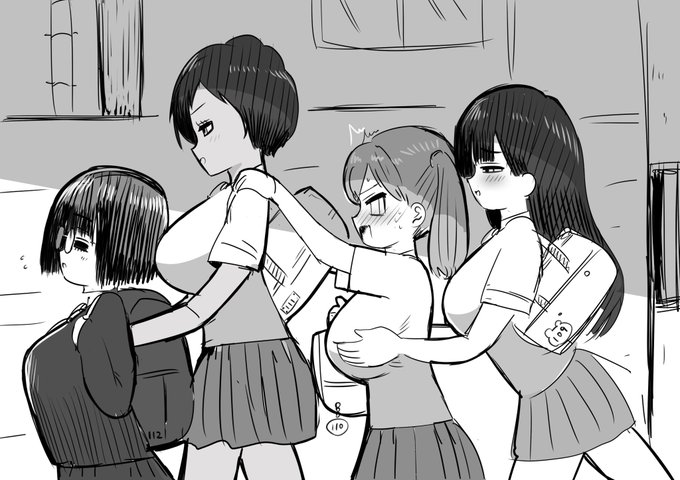 メンギャルちゃん以外の4人は
昔から描いてる仲良しの4人です
地味子ちゃん
ヲタクに厳しいギャル
年下彼女ちゃん
寝取られそうで寝取られない幼馴染み 