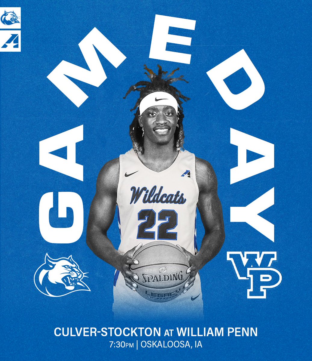 CSCWildcatsMBB's tweet image. WILDCAT GAMEDAY
🆚 William Penn
📍 Oskaloosa, IA
🕒 7:30 P.M. (CST)
🖥 tinyurl.com/b2m9tp43
📊 tinyurl.com/8yt8w73k
#GoWild