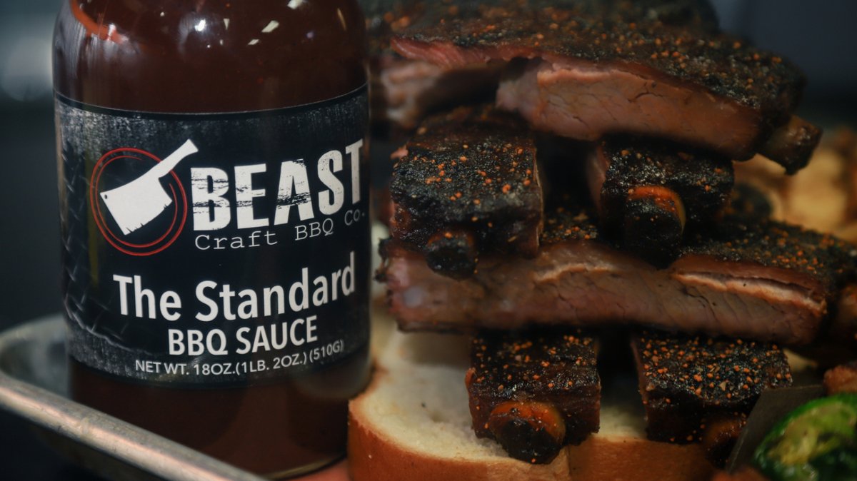 Come get your ribs at BEAST Craft BBQ! Our delicious spare ribs are cherry-smoked and seasoned with a special dry rub before being grilled and basted. You won't find better quality anywhere else! Get your rack of ribs today - we're serving until 8pm.