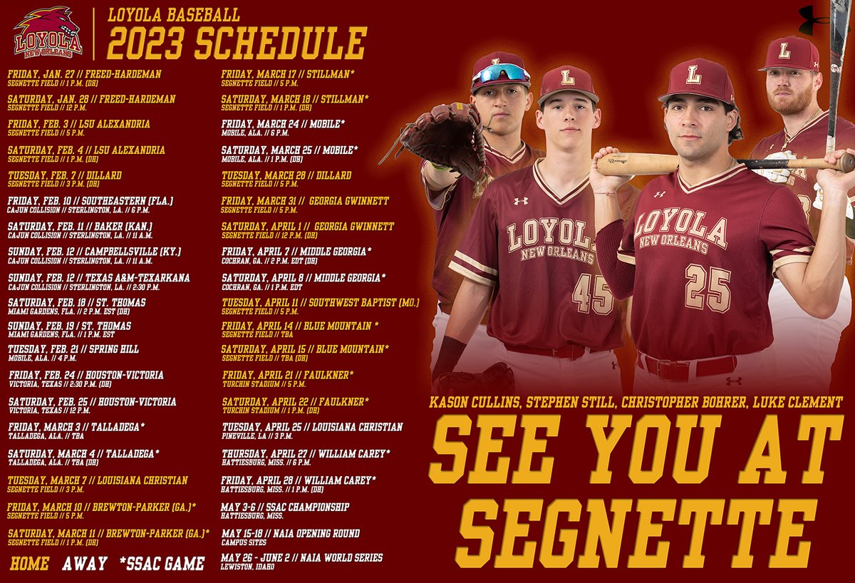 It may be January, but it's baseball season at Loyola! 

First pitch is in 48 hours. 

#GeauxPack