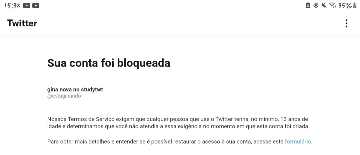 estuginnieando's tweet image. oie gente, aqui é a gina. eu sei que eu não deveria ter entrado no twitter, mas não era necessário vocês me denunciarem até minha conta cair. eu estou tomando as providências para recuperar, mas eu estou muito desapontada com vocês.

#studytwt #studytwtbr #booktwt #booktwtbr