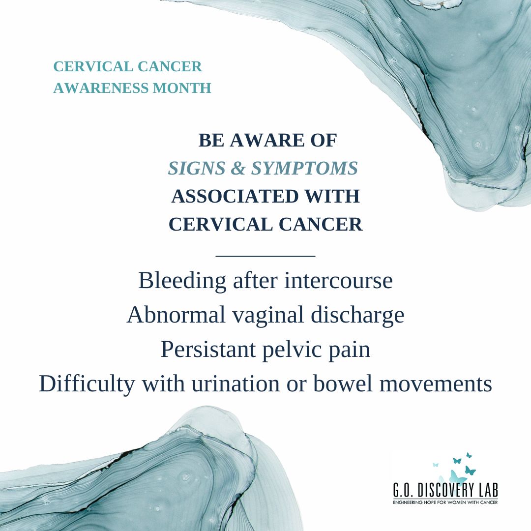 Familiarizing yourself of the signs and symptoms of cervical cancer could save your life or the life of a loved one! #knowledgeispower #cervicalcancer #ucla #gynecologiconcology #uclagynonc #losangeles #cancerresearch