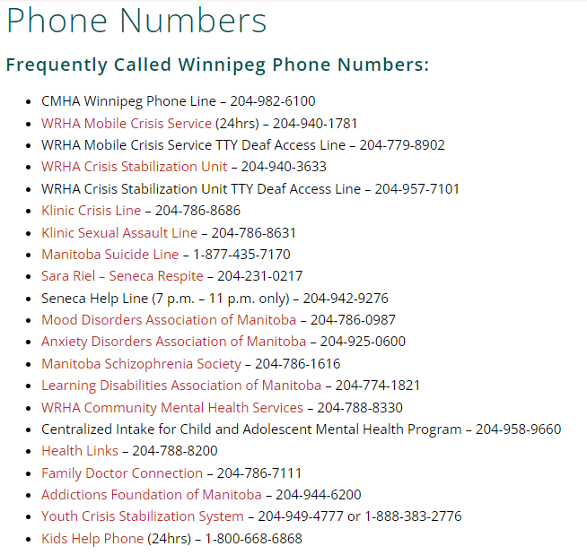 ScottBilleck's tweet photo. Every day is a chance to talk, reach out and save a life. In Winnipeg, there are plenty of options to do so. 

You're not alone. https://t.co/3D9eceROxT