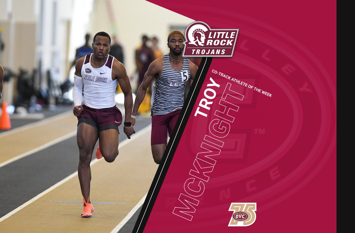 𝐂𝐨-𝐌𝐚𝐥𝐞 𝐓𝐫𝐚𝐜𝐤 𝐀𝐭𝐡𝐥𝐞𝐭𝐞 𝐨𝐟 𝐭𝐡𝐞 𝐖𝐞𝐞𝐤

<a href="/LittleRockTFXC/">Little Rock TF/XC</a> Troy McKnight

#OVCit | #OVC75 | #LittleRocksTeam