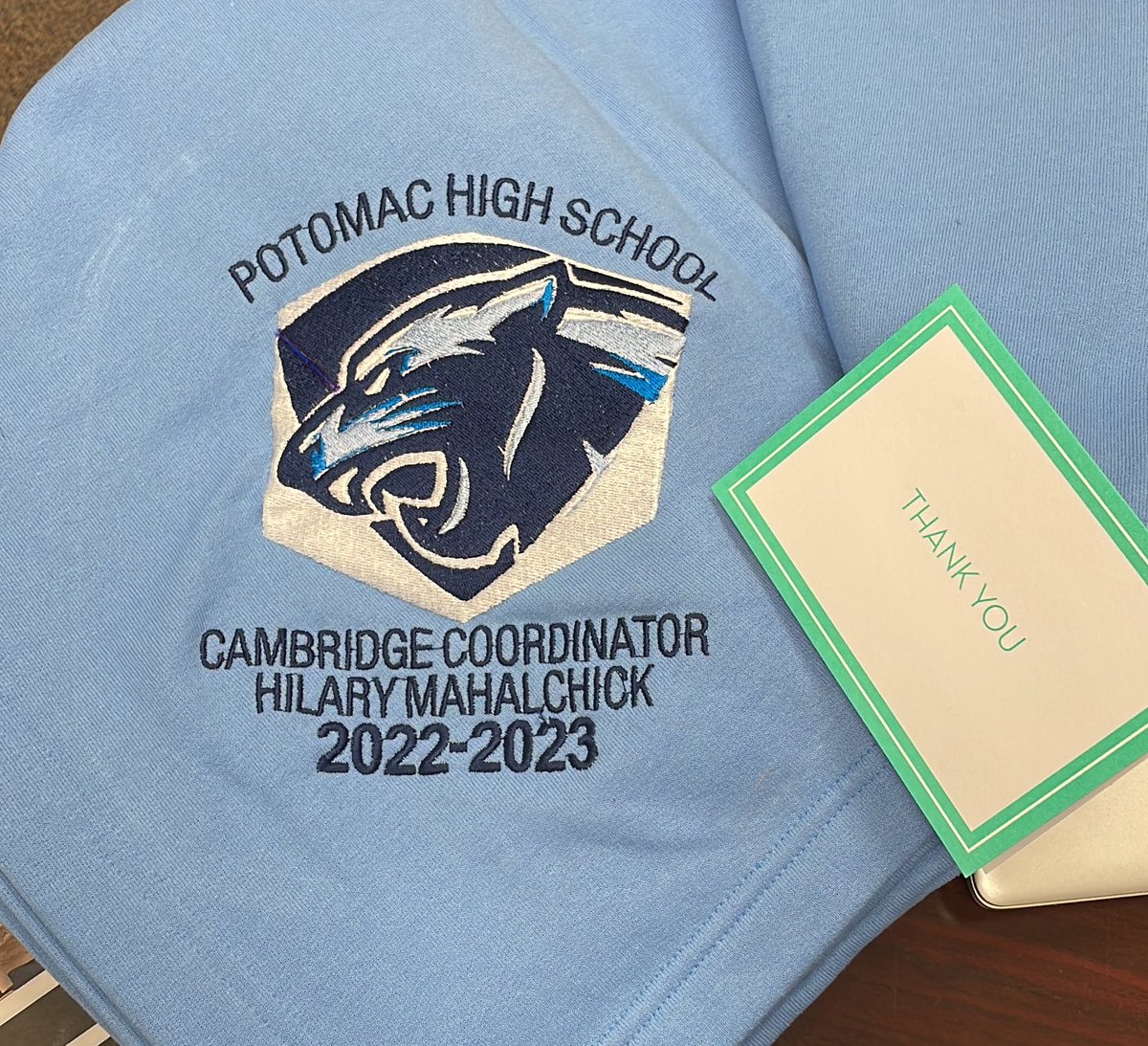 Love that my school includes all admin. for Principal’s Appreciation Week! 💙 <a href="/PSHS_PTSO/">Potomac Senior High School PTSO</a> spoiled us with personalized blankets &amp; a delicious lunch! They are amazing!!! Thank you!
