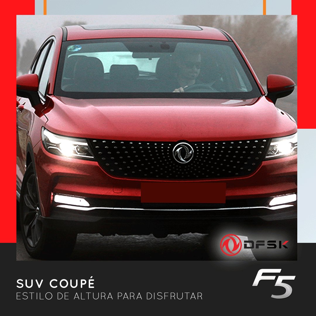 DFSK_Motors's tweet photo. 💥 ¿Quieres disfrutar de la carretera a otro nivel?
¡Conoce el nuevo suv coupé DFSK F5! 😉
#coches #dfsk #dfskmotors #DFSKF5 #eficiencia #suv #movilidadsostenible #diseño #innovación #tecnología #urbano #urban #fengon #coupé #suvcoupé #deportivo https://t.co/C5AdDpkfzs