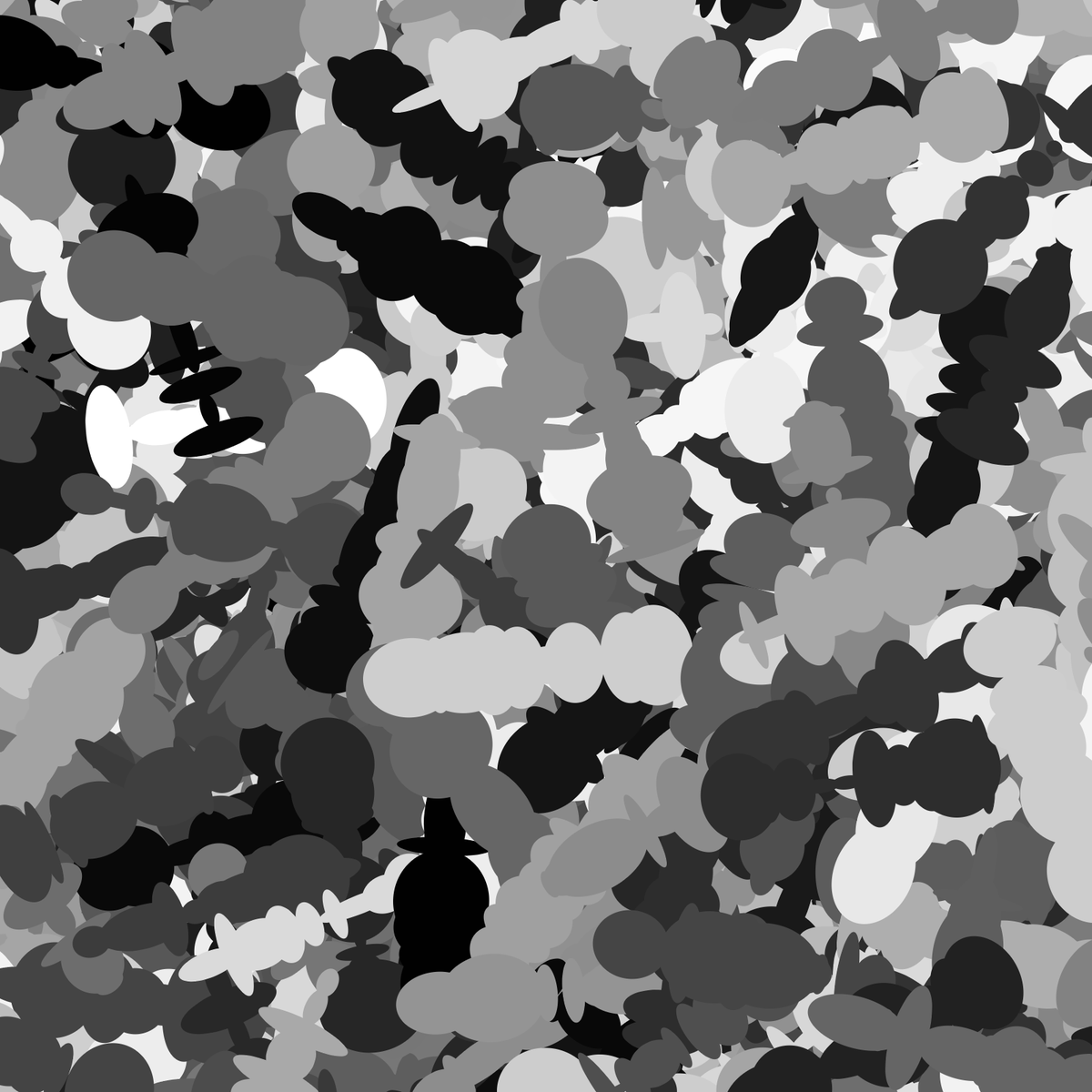 WiseWi11's tweet photo. Not quite yayoi's asthetic but just as weird IMO #genuary #genuary2023 #genuary25 #p5js https://t.co/Nu35rIucuq
