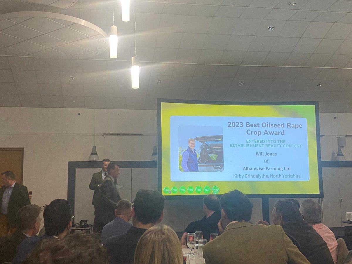 A great day with <a href="/adasYEN/">YEN - The Yield Enhancement Network</a> yesterday, taking home two awards! Bronze for winter barley yield and gold for the OSR establishment contest!