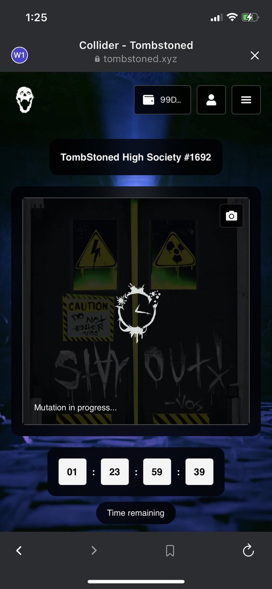 hazzmatt33's tweet photo. This OG mythic skelly was my first one in the new website integrated #CavernCollider and will have all 8 traits fully mutated in less than 48 hours. Pair it with a fused skull and itโs game on towards #Resurrection!
@TombStonedHS ๐ค 2023 https://t.co/yBEJRBYZT3