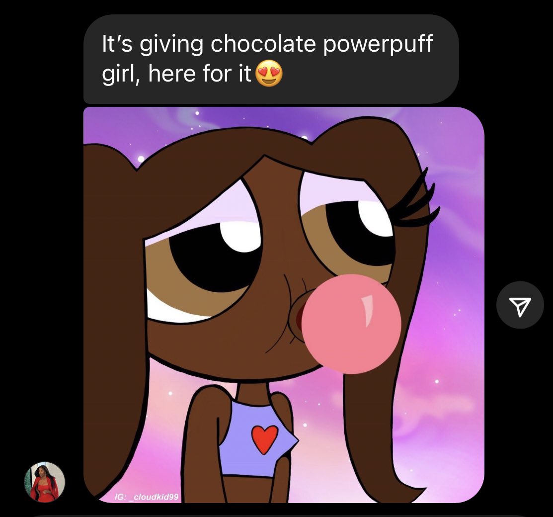 _ciretraore's tweet photo. “It’s giving chocolate power puff girl”🥰🍫 https://t.co/ZPmlEVfNlr