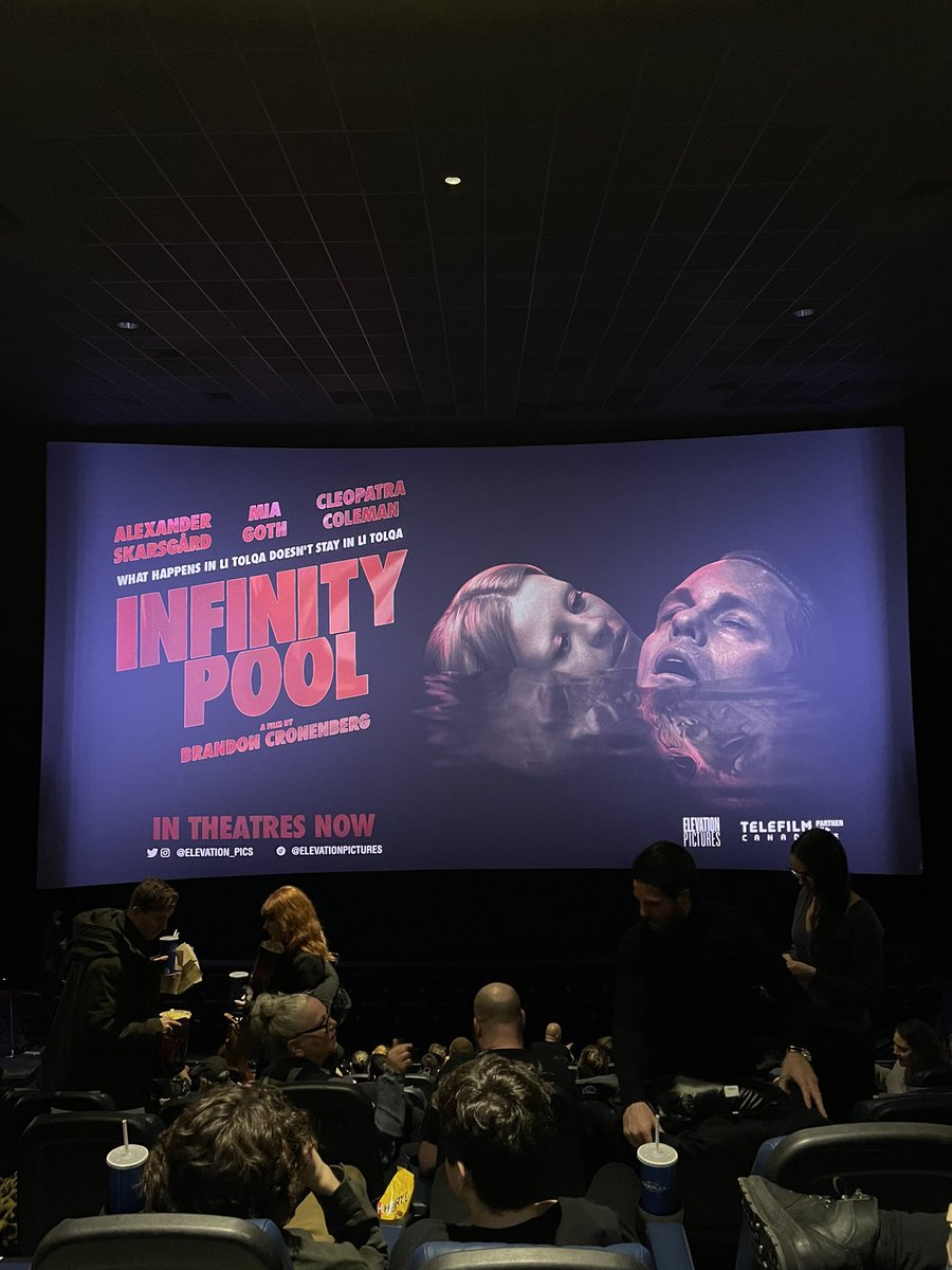 Hello from the premiere of #InfinityPool …. Yes, that’s a very blurry #AlexanderSkarsgard …

Can’t wait to get spooked!