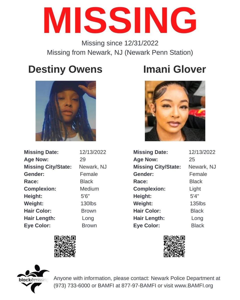 Kate_TCR's tweet photo. #DestinyOwen #ImaniGlover #Missing #Newark #NJ #MissingAlliance #TCR https://t.co/HGMrOE9pwF