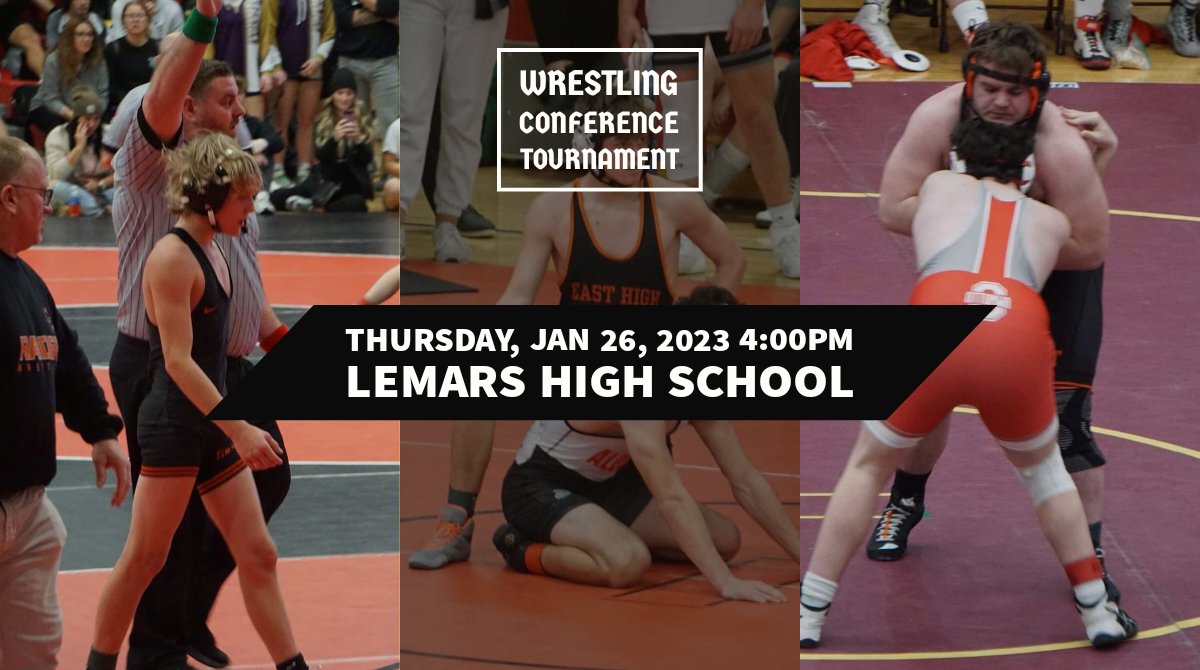 EHSRaidersWrest's tweet photo. Come cheer on the Black Raiders at their conference tournament in LeMars @ 4pm
#blackraiderwrestling #RaidersTogether #wrestling https://t.co/a85KFHNRp3