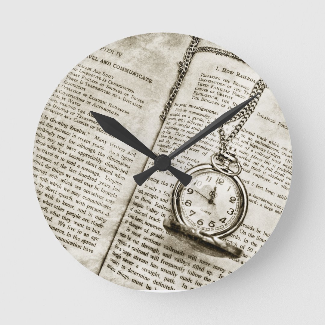 Time for Reading Wall Clock | Zazzle buff.ly/3XpKIpN #BookGifts #AYearForArt #Clocks #WallClock #BuyArtNotCandy