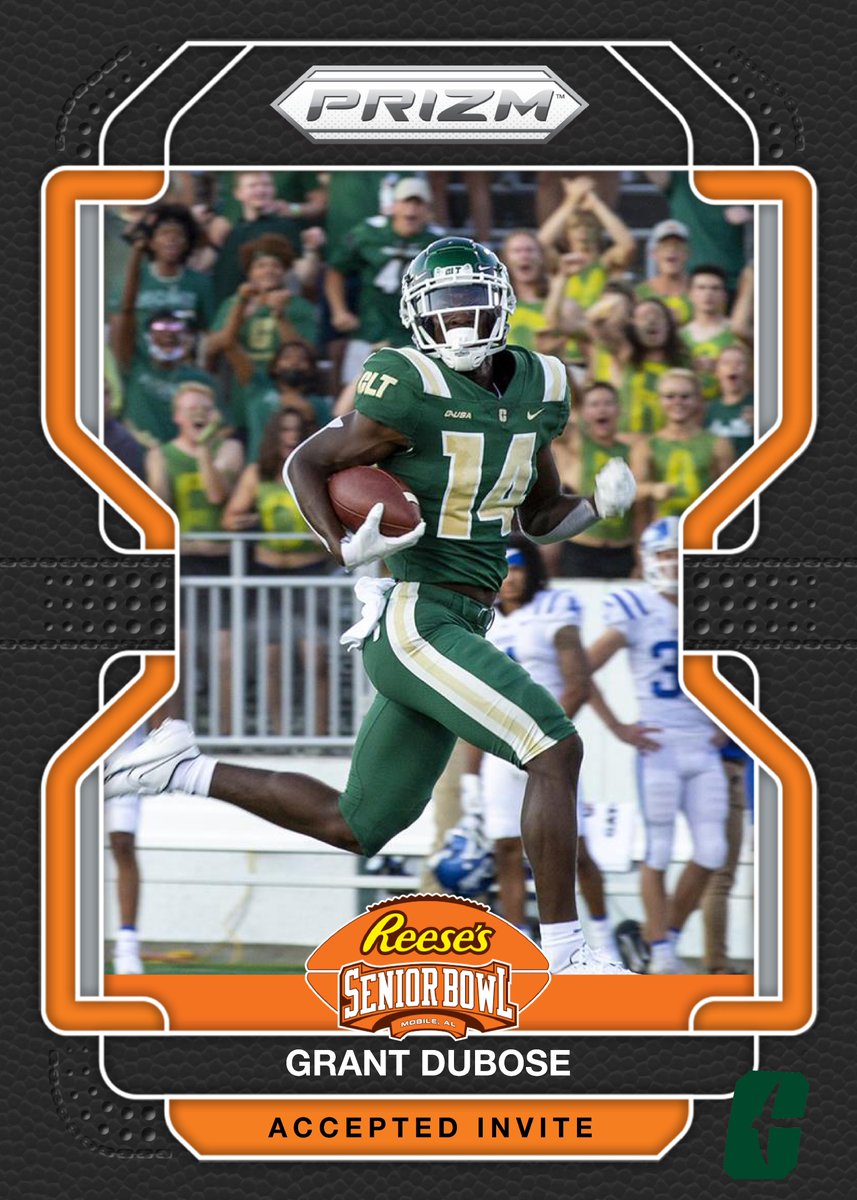 seniorbowl's tweet photo. Officially Accepted! WR Grant DuBose @grantdubose from @CharlotteFTBL is headed to the 2023 Senior Bowl #GOLDStandard ⛏ #TheDraftStartsInMOBILE™️

@JimNagy_SB @PaniniAmerica #RatedRookie https://t.co/JGke2ecmcA