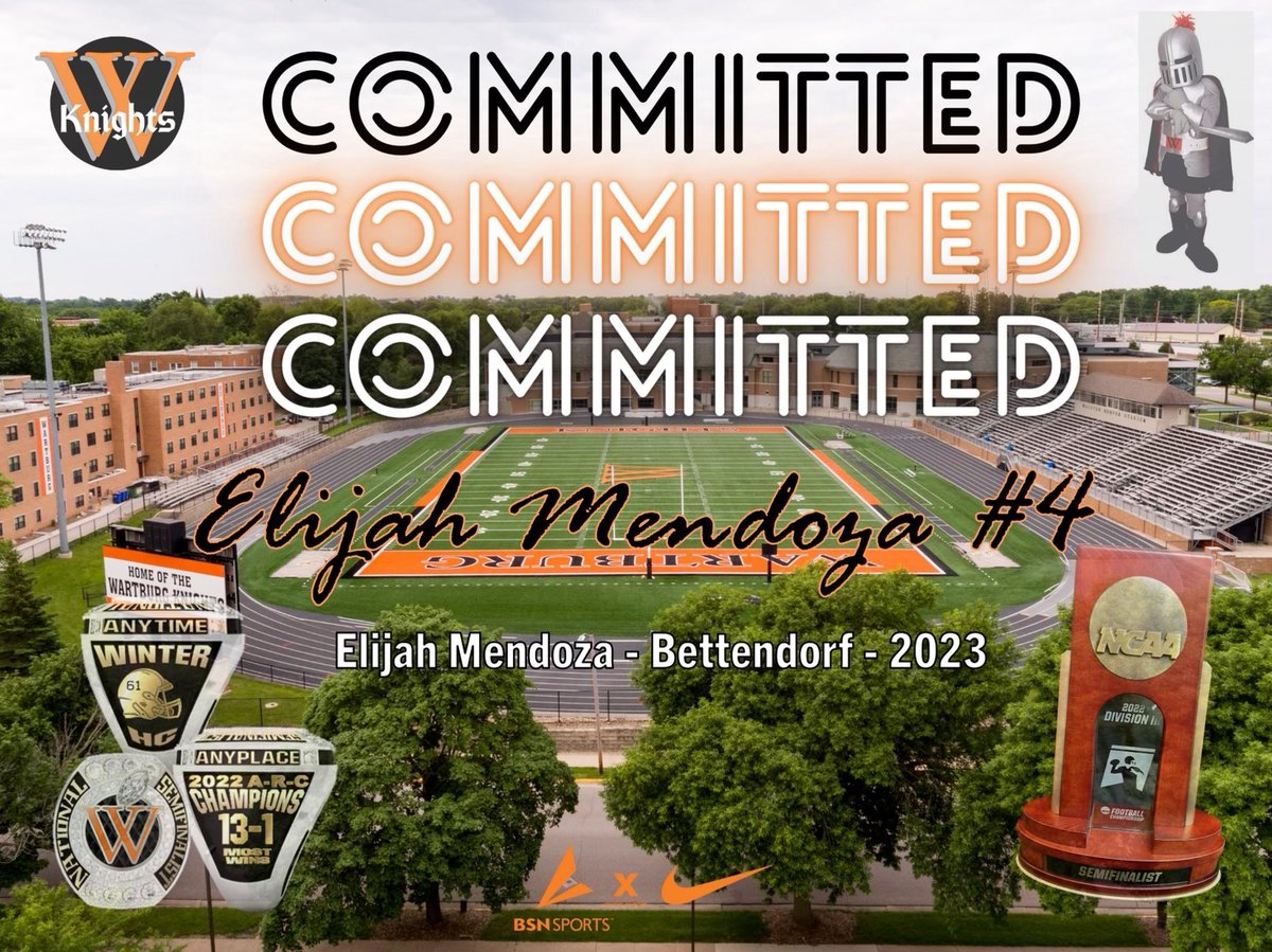 elijahmendoz9's tweet photo. I’m excited to announce my commitment to Wartburg College! Glad to have the opportunity to play football at the next level! @WartburgFB @winterc22 @Ant_Vela_ @CoachWheels16  @Bettftballcoach @BettStrength https://t.co/6pTp6sHxc3