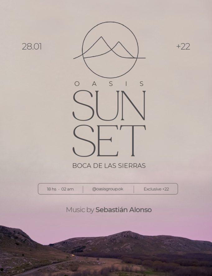 djsalonso's tweet photo. Este sábado 28 @ Azul (Bs As) #paradorbocadelassierras #SunSet by #Oasisgroup https://t.co/bKEvkEe1oX