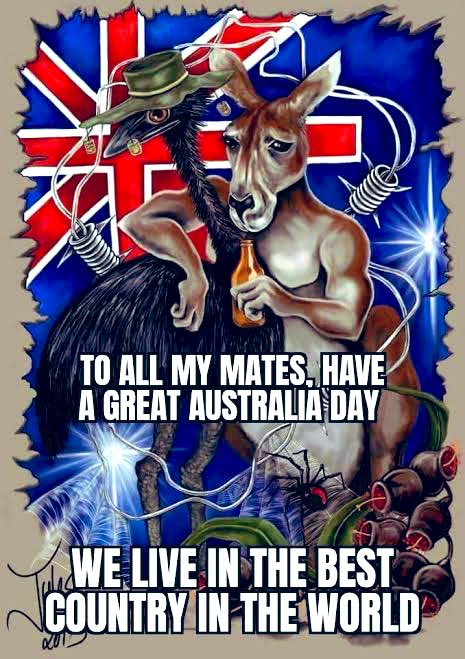 Gm 
Happy Australia Day 🇦🇺
How are you Celebrating? I’ll be on Spaces then a BBQ & a Beer 🍻 🍗 🍖 🥩 🍺 #AustraliaDay2023 #aussie #AusOpen #web3 #kang 
#AustralianoftheYear #Family #Love