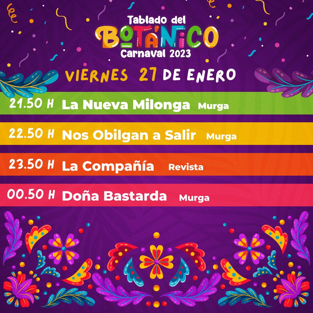 Se viene mi segundo finde 😏 y me van a visitar: 

<a href="/lanueva_milonga/">La Nueva Milonga</a> 
Nos Obligan a Salir
Revista La Compañía 
<a href="/DonaBastarda/">Murga Sin Padres, Ni Padrinos</a> 

🕺🏾 Nos quedamos bailando trasbambalinas