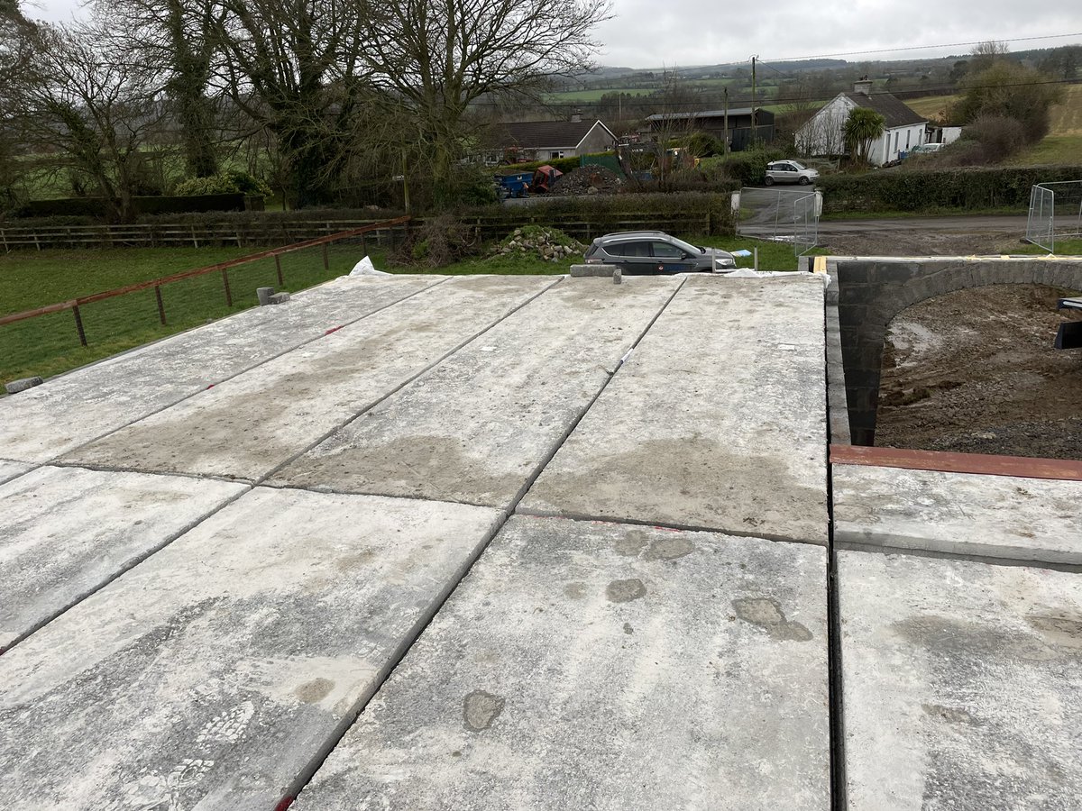 CroomConcrete's tweet photo. Nice house with 200mm deep hollowcore and precast stairs fitted in Kilkenny this week .www.croomconcrete.ie https://t.co/iekZYuC8r5