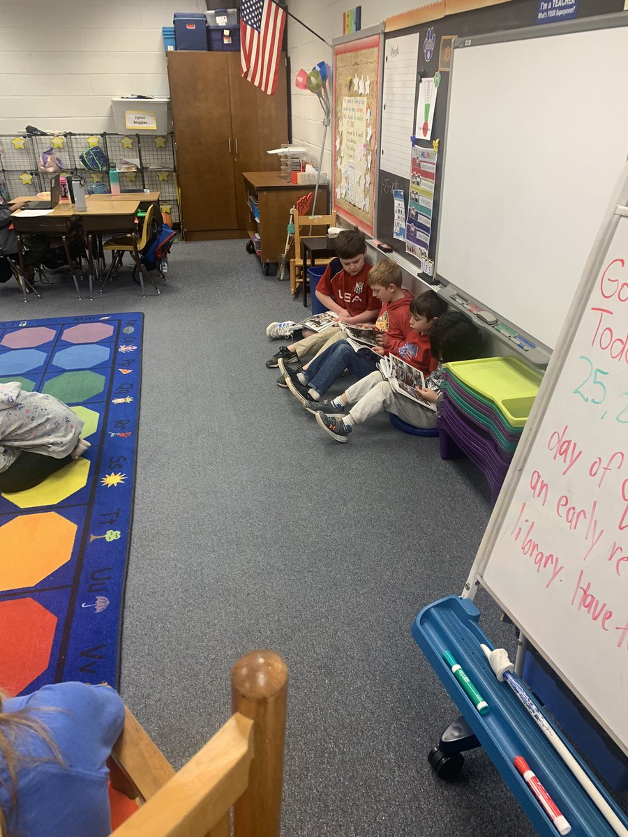 Boy book club during indoor recess…their choice <a href="/oakhilles/">Oak Hill Elementary</a>