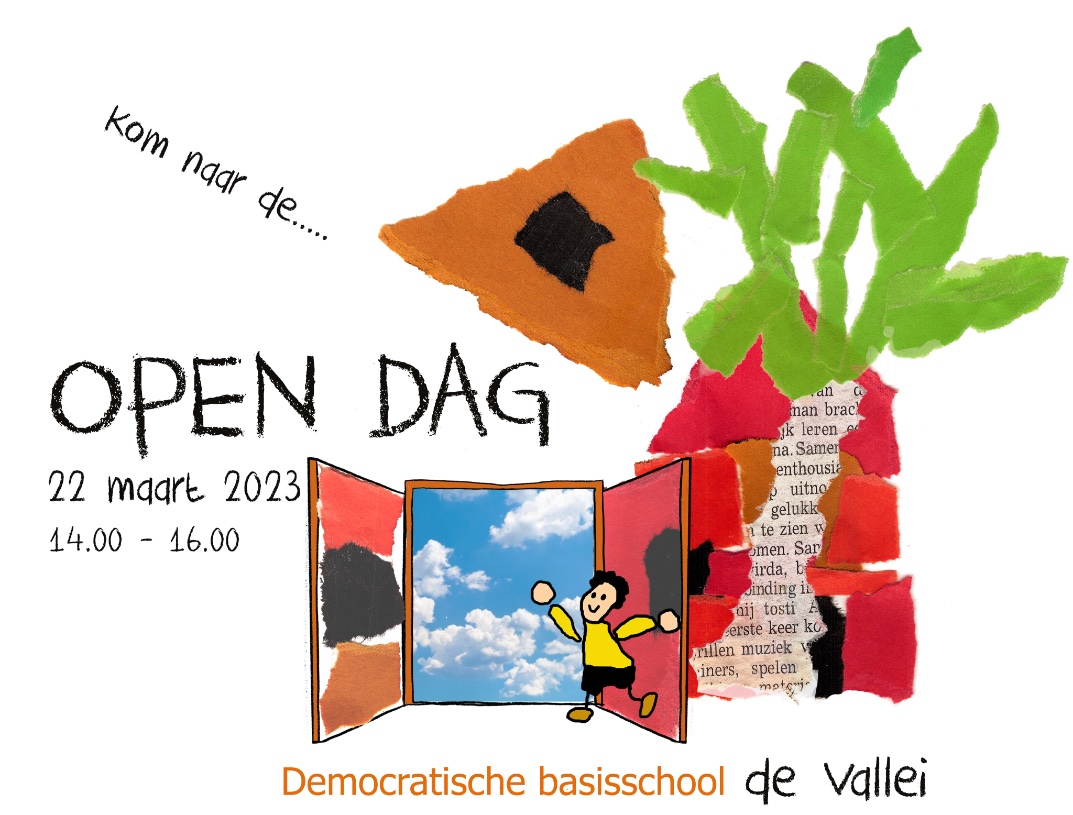 Het duurt nog even, maar save the date! Woensdag 22 maart zijn we weer open voor belangstellenden.

De Vallei is een bekostigde, democratische school voor kinderen van 4 tot 14 jaar en uniek in Nederland. Spelend leren is de kern. Aanmelden kan hier: 
forms.gle/X38wfVRtgvihhW…