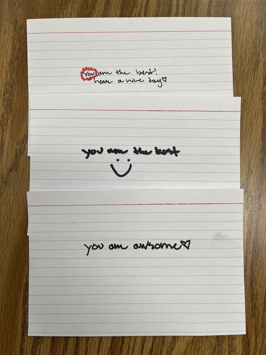 mrs_odoherty's tweet photo. A certain Secret Kindness Agent keeps leaving me sweet notes! My super power is recognizing handwriting, so I may or may not know who the Secret Agent (former student) is 😏🤫 https://t.co/UWKWWCzA9W