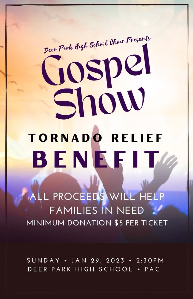 Deer park isd on twitter sunday s dpisd south hello texas gospel